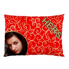 Hers Red and Gold pillow Case (2 Sided) - Pillow Case (Two Sides)