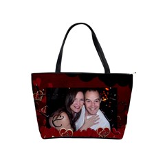 Red and black love heart bag - Classic Shoulder Handbag