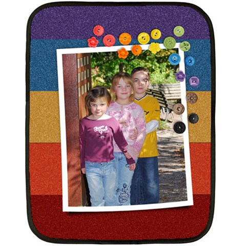 Rainbow Glitter 35 x27  Blanket Front