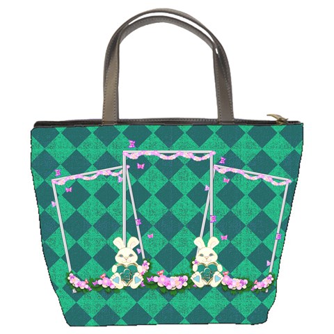 Harlequin Bunny Bag By Claire Mcallen Back