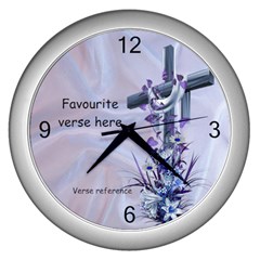 Gods word wall Clock - Wall Clock (Silver)