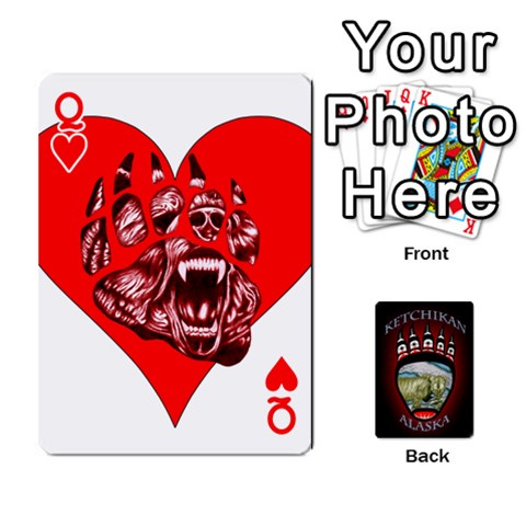 Queen Ketchikan Bear Paw Cards By Jeff Whitesides Front - HeartQ