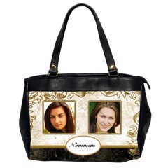Gold and marble (2 sided) Oversized Office Bag - Oversize Office Handbag (2 Sides)