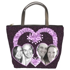 Purple Heart bag - Bucket Bag