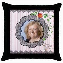 Light in the Heart Cushion Cover - Throw Pillow Case (Black)