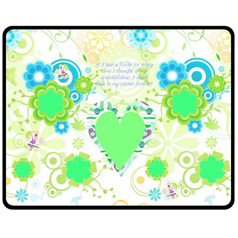 Flower Garden Med Blanket By Birkie 60 x50  Blanket Front