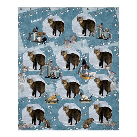 Snowball 60 x 72  Shower Curtain By Spg 60 x72  Curtain