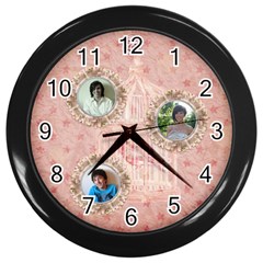 Bird cage clock - Wall Clock (Black)