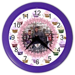 Cupcake sparkle balloon clock (4 styles) - Color Wall Clock