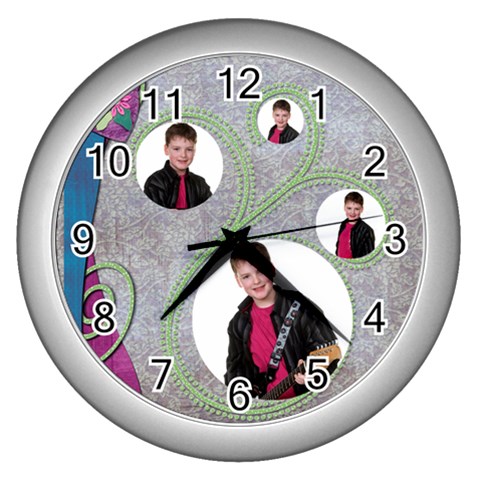 Purple Dream Quad Frame  Clock By Catvinnat Front