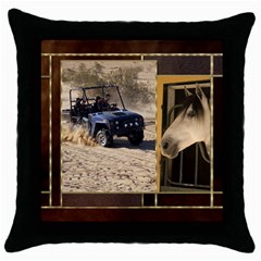 Country Dreaming 2 - Throw Pillow Case (Black)