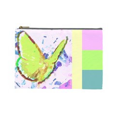 butterfly and flower - Cosmetic Bag (Large)