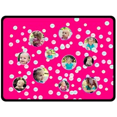 Dots Pink XL Blanket - Fleece Blanket (Large)