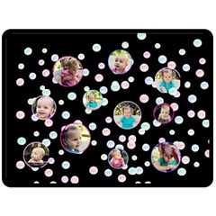 XL Black Dots Blanket (4 styles) - Fleece Blanket (Large)