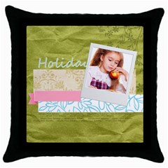 holiday - Throw Pillow Case (Black)