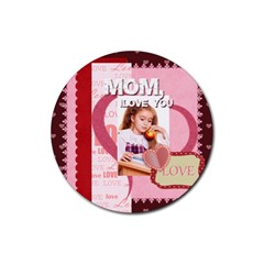 mothers day - Rubber Coaster (Round)
