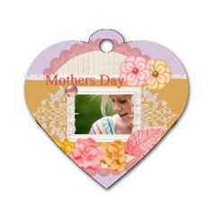 mothers day - Dog Tag Heart (One Side)