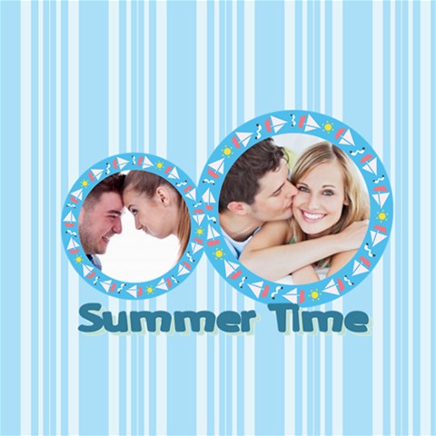 Summer Tiem By May 8 x8  Scrapbook Page - 1