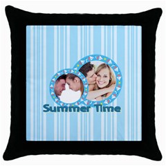 summer time (5 styles) - Throw Pillow Case (Black)