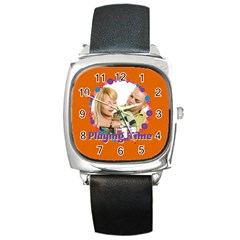 playimg time - Square Metal Watch