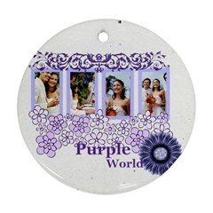 purple - Round Ornament (Two Sides)