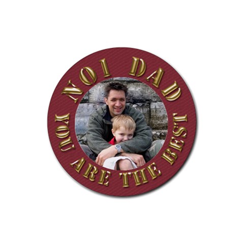 No1 Dad Gold Coaster By Deborah Front