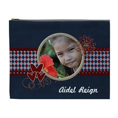 XL - Cosmetic Bag - Red and Blue 2 - Cosmetic Bag (XL)