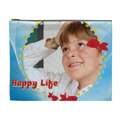 happy life - Cosmetic Bag (XL)
