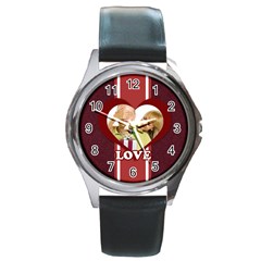 love - Round Metal Watch