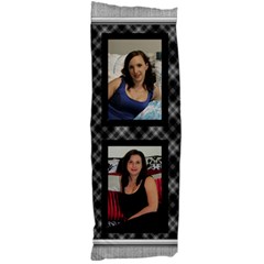 Black And Silver No 2 Body Pillow