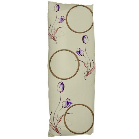 Beige Tulip Body Pillow (2 Sided) By Deborah Back