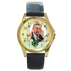 fathers day - Round Gold Metal Watch