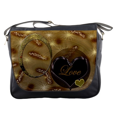 Love Gold Messenger Bag By Ellan Front