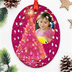 My Gold Christmas Tree Filigree Oval Ornament