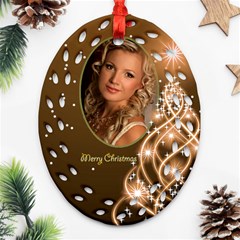 Christmas Filigree Oval Ornament 6