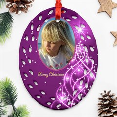 Christmas Filigree Oval Ornament 4