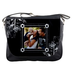 Black and White Messenger Bag