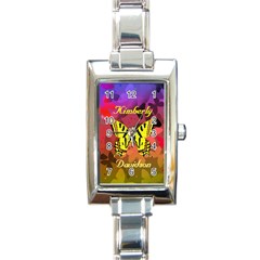 Butterfly shadows Watch - Rectangle Italian Charm Watch