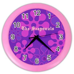 purple contemporary clock - Color Wall Clock