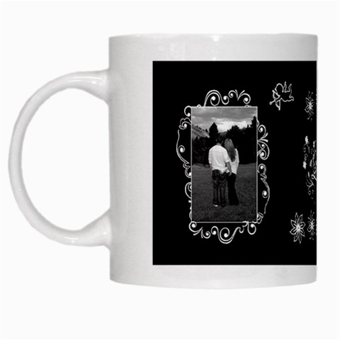 Black White Love White Mug By Ellan Left