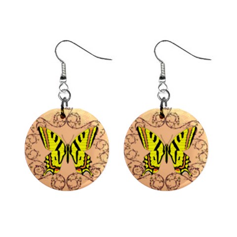 Yellow Butterfly Earrings By Kim Blair Front