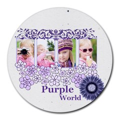 purple world - Round Mousepad