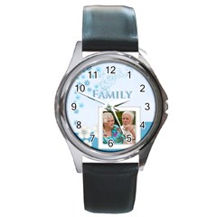 family - Round Metal Watch