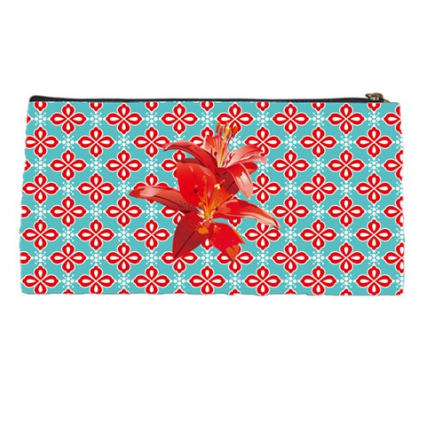 Hawaiian Print Pencil Case By Leandra Jordan Back