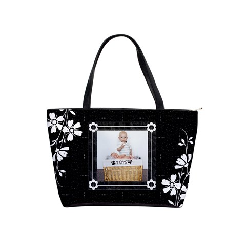 Black And White Classic Shoulder Handbag By Lil Front