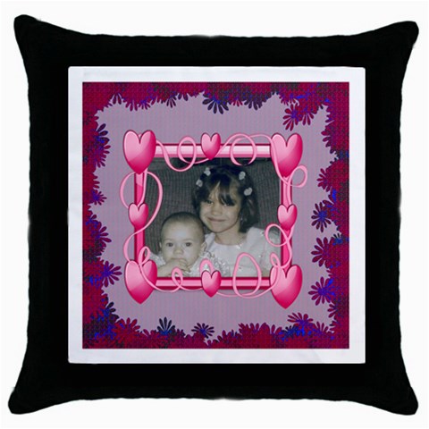 Heart Frame Square Pillow By Kim Blair Front