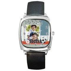 soccer - Square Metal Watch