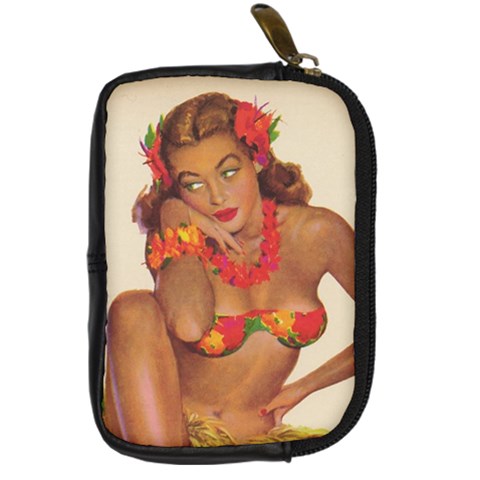 Hawaiian Gal Leather Camera Case By Leandra Jordan Front