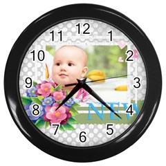 baby - Wall Clock (Black)