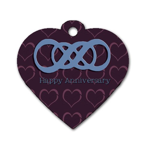 Anniversary Dog Tag By Patricia W Back